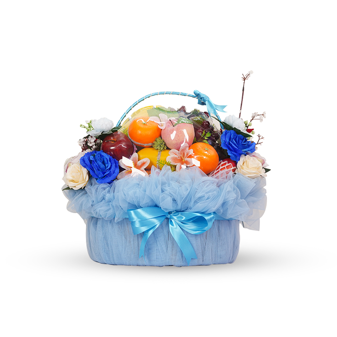 Blue Blossom Premium Fruit Basket
